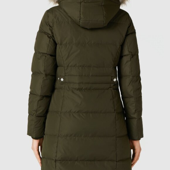 NWT Ralph Lauren women's Faux-Fur-Trim Hooded Down Puffer Coat - Olive Size PL - Picture 5 of 14